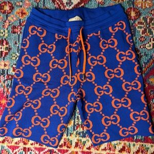 MEN'S GUCCI GG LOGO - JACQUARD SHIRT SIZE MEDIUM WAIST 32-34